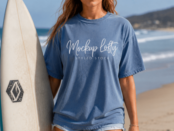 Blue Jean Comfort Colors C1717 Mockup: A Professional Design Tool for Modern Creators