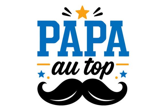 Bonne Fete Papa Typography Vector