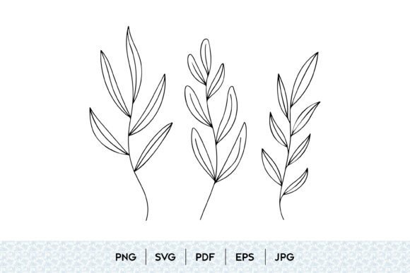 Botanical Leaf Line Art Set