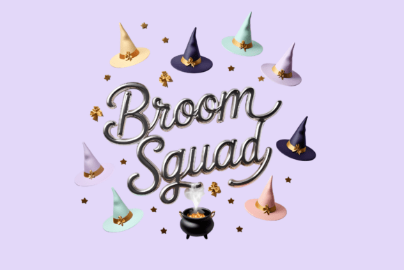 Broom Squad Halloween PNG: A Trendy Design for Creative Projects