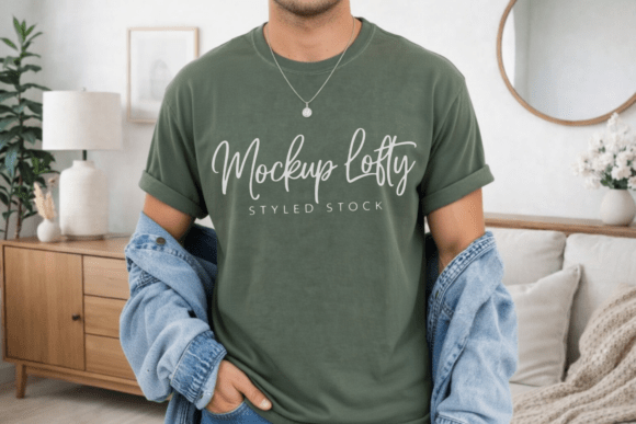 Comfort Colors C1717 Moss T-shirt Mockup: A Versatile Tool for Designers and Brands