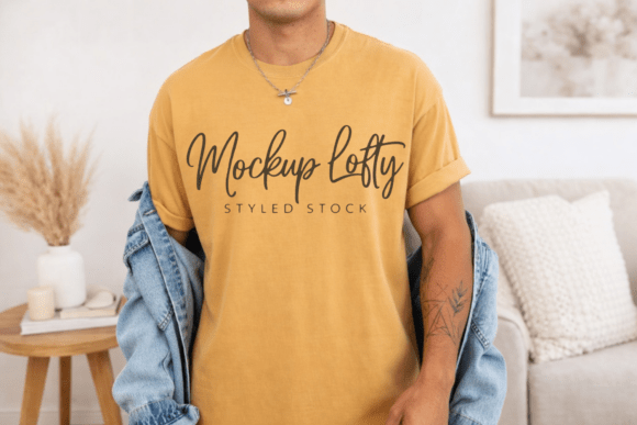 Comfort Colors C1717 Mustard Mockup: A Professional Design Solution