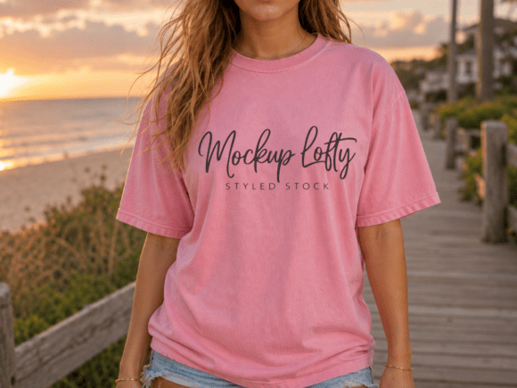 Discover the Blossom Comfort Colors 1717 Shirt Mockup: A Professional Design Solution