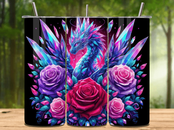 Dragons 20oz Tumbler Wrap Png V.11: A Versatile Design for Modern Creators