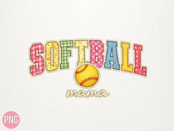 Faux Embroidery Softball Mama Design PNG: A Creative Resource for Designers and Entrepreneurs