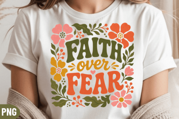 Floral Faith PNG Design for Creative Projects