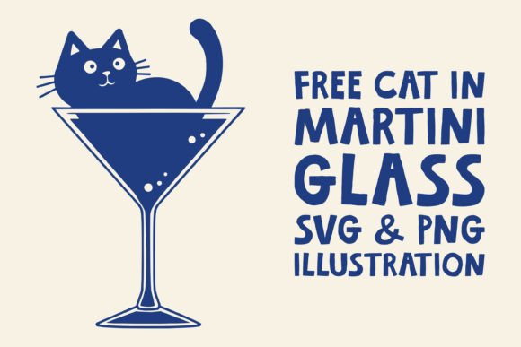 Free Cat Martini Glass SVG: A Versatile Design for Creative Projects