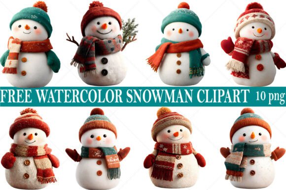 Free Watercolor Snowman Clipart: A Creative Resource for Designers and Enthusiasts