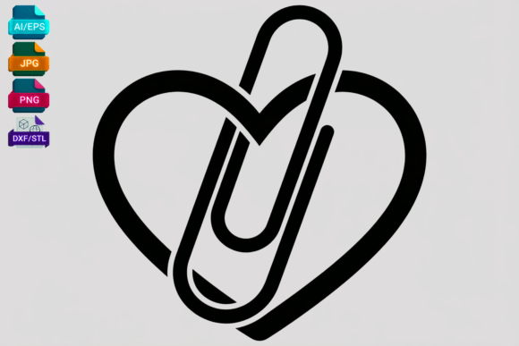 Heart Paperclip SVG Clipart Design: A Versatile Tool for Modern Crafting