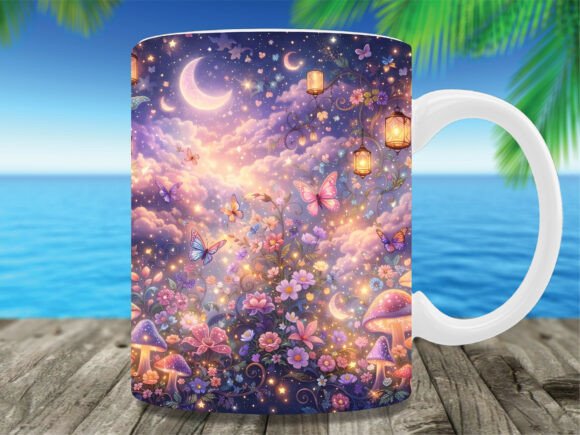 Magical Fairy Flower Garden Mug Wrap Png: A Creative Twist for Coffee Lovers