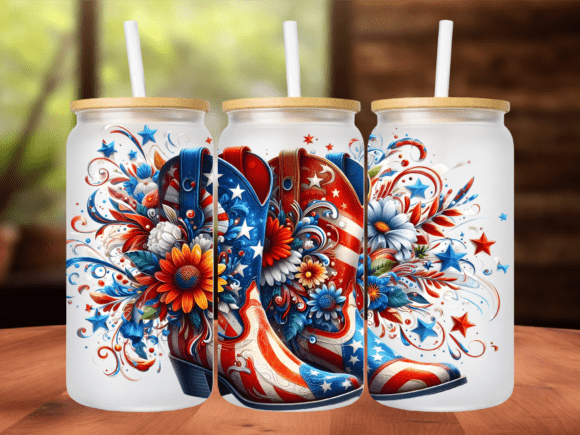 Patriotic Boots 16oz Tumbler Wrap PNG: A Strategic Tool for Creative and Business Use
