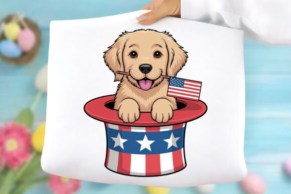 Patriotic Puppy PNG: A Versatile Design for Creative and Commercial Use