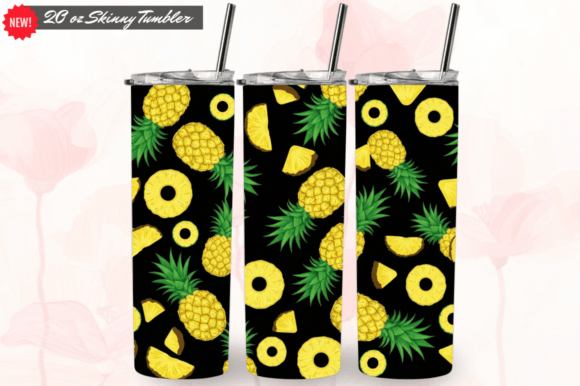 Pineapple Tumbler Wrap. Summer Tumbler