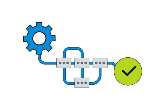 Streamline Your System with Workflow Process Automation Clipart