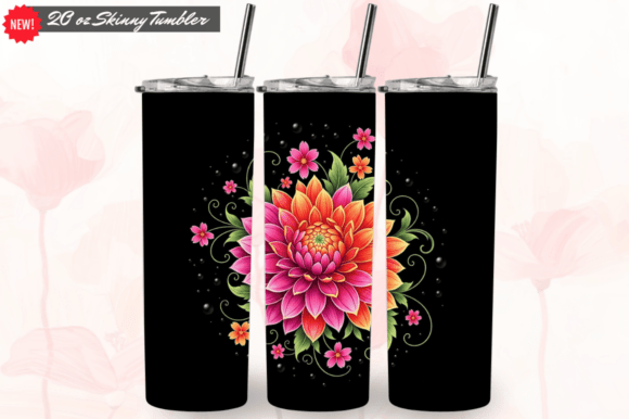 Vintage Bouquet Flower Skinny Tumbler
