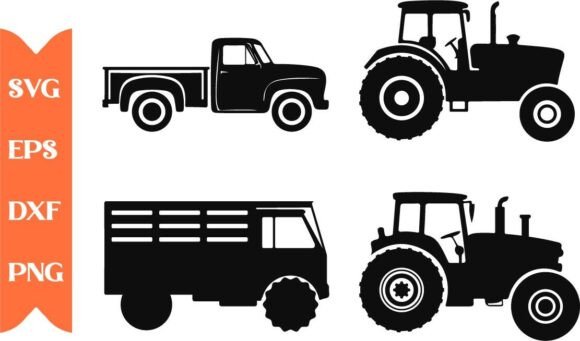 Vintage Tractor SVG Bundle - Farm Truck